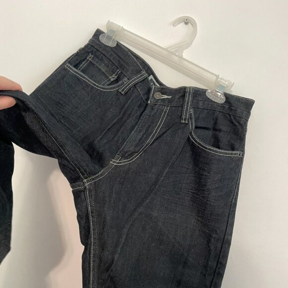 LEVI'S LEVIS Mens 514 Slim Straight Jeans Dark Wash Indigo w/ Stitching W32 L32 - Picture 7 of 13